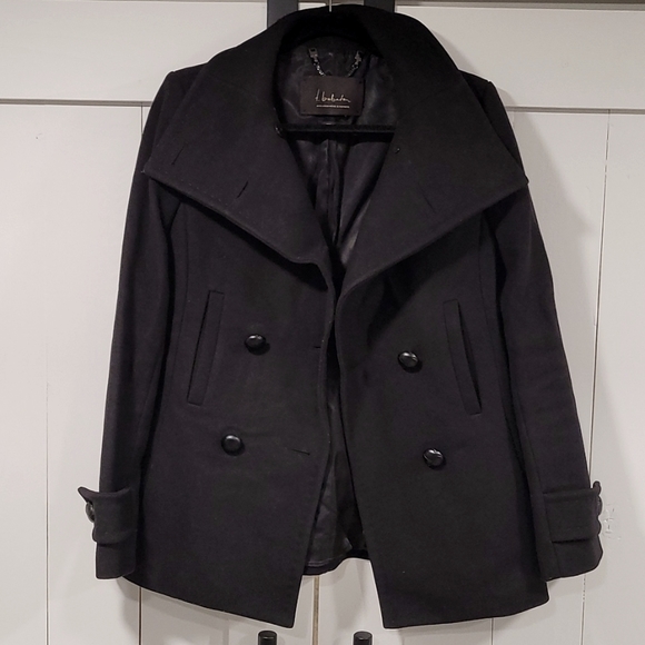 Aritzia T babaton Howell Wool black coat - Picture 4 of 12